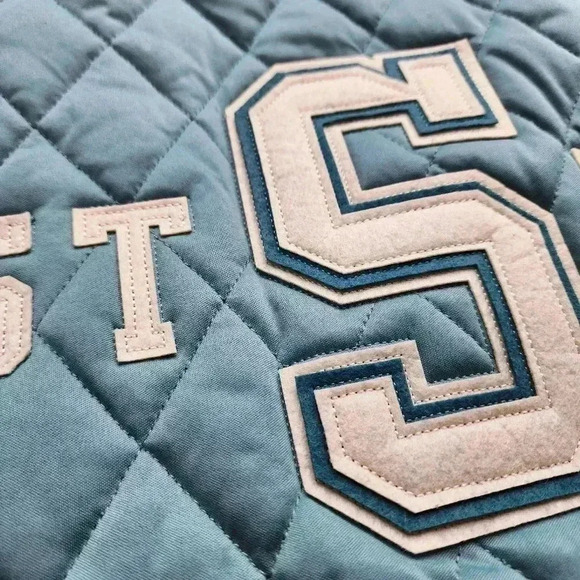 NWT $138 Staple Division Quilted Jacket Teal Blue Pigeon Men's Zip Size XL - Picture 13 of 13